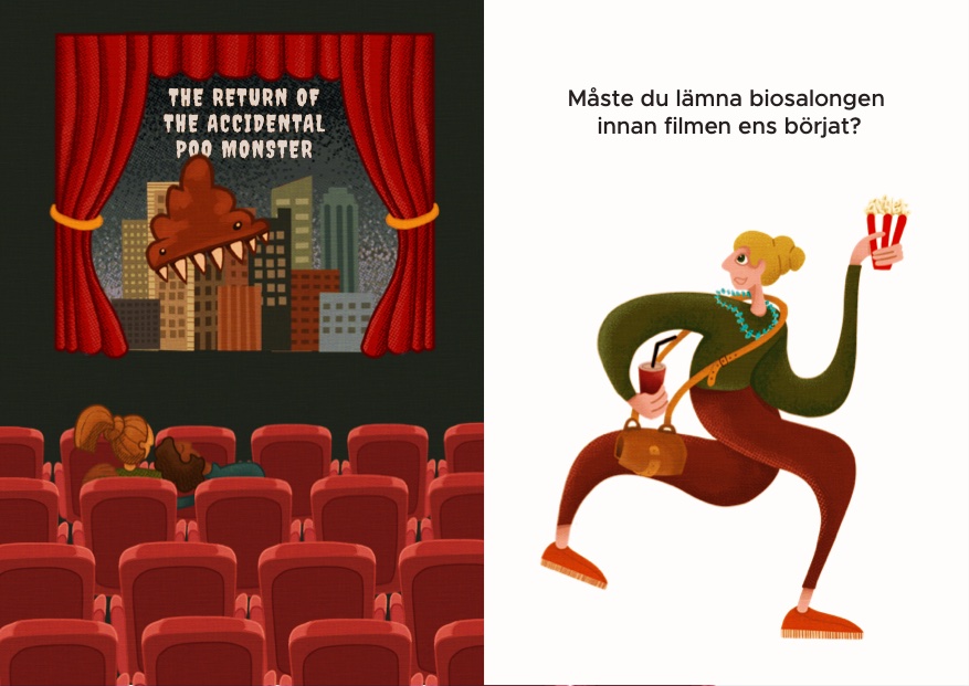 illustration  av personer som sitter på ett flygplan